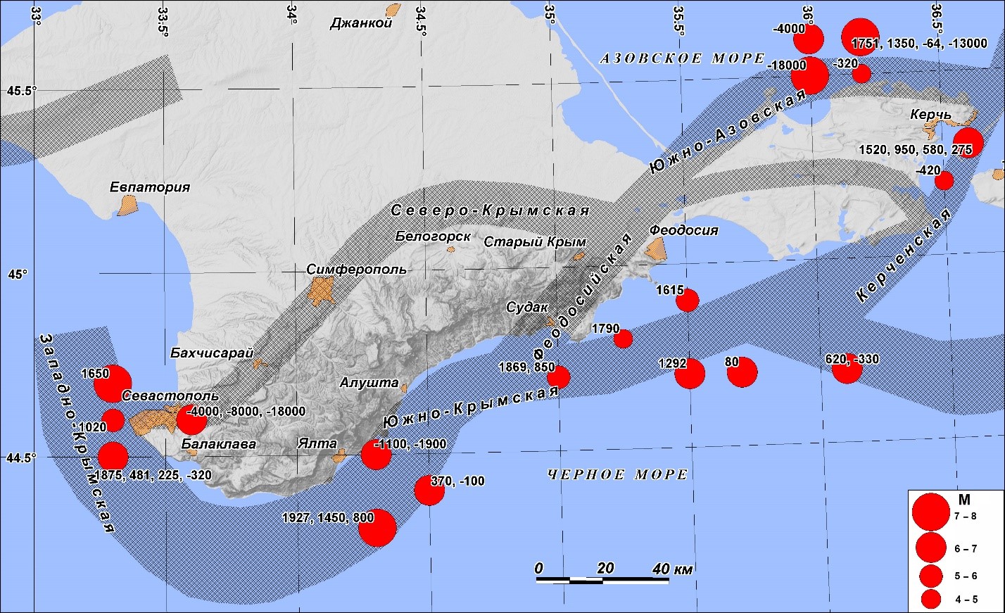 Сейсмическая карта крыма